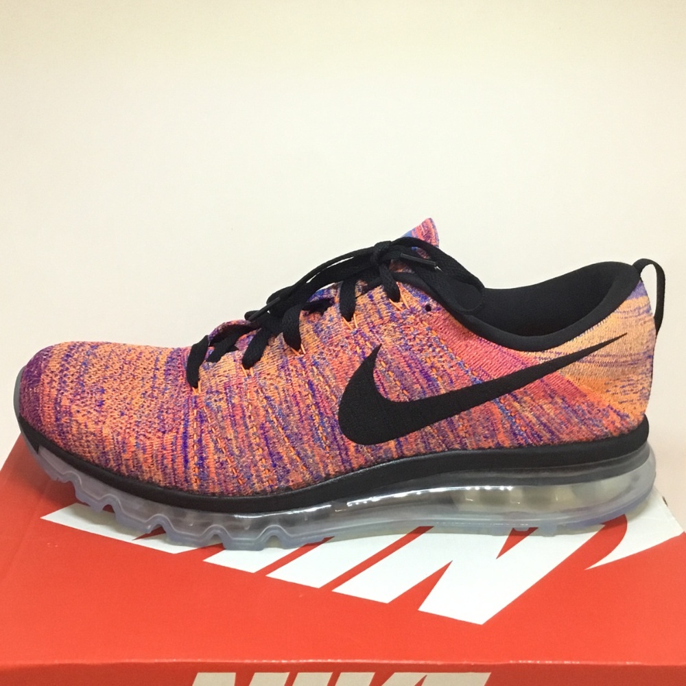 Nike Flyknit Air Max Blue/Cncrd-Crimson-Black - Picture 3 of 8